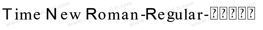 Time New Roman-Regular字体转换